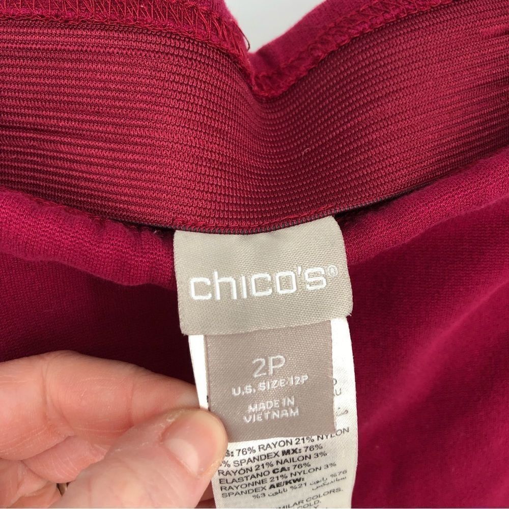 Chico’s So Slimming Straight Leg‎ Ankle Pant Womens 12P Pink - Picture 4 of 7